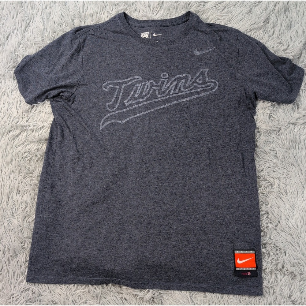 Minnesota Twins Shirt Womens L Tee Baseball MLB Athletic Nike Swoosh